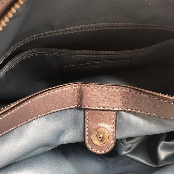 COACH XL Silver Jacquard Fabric Shoulder Bag - Picture 5 of 7